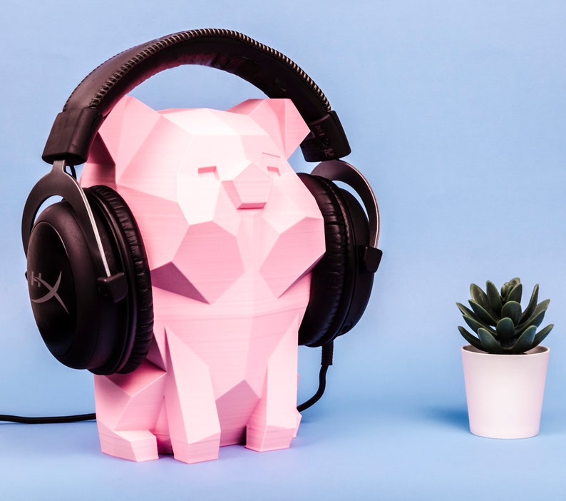 Pig Headphone Stand, Desktop Organization Gift, PS5 Headset Stand