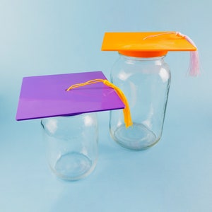 Graduation Cap For Mason Jars, Regular Mouth Jar Graduation Cap, Jar Grad Cap, Graduation Gifts, Class Of 2024 Gift, Graduation Ornament