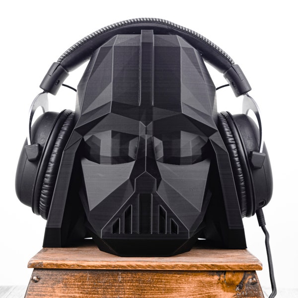 Support casque Star Wars Darth Vader, support casque low poly, support casque Vader, cadeaux gaming pour petit ami, cadeau pour lui