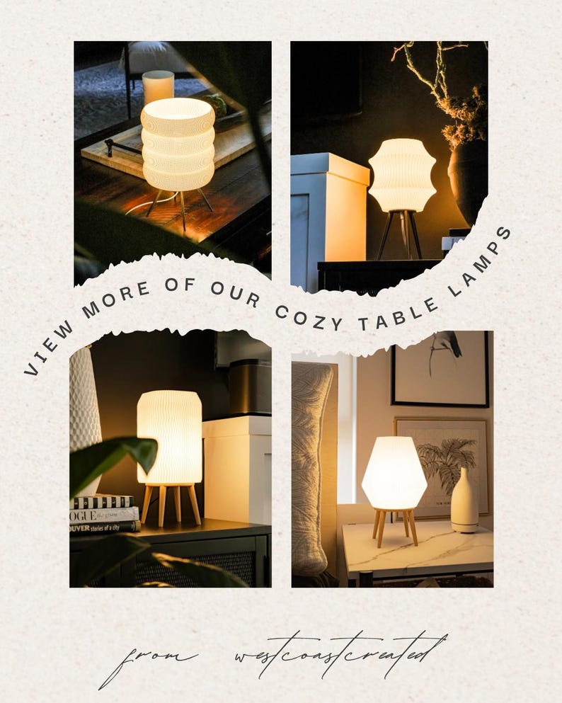 Modern Blue Flared Table Lamp for Minimalist Desk Lighting | Scandinavian Inspired Accent Lamp Décor Gift for Wedding, Family, Girlfriend