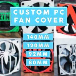 Kundenspezifische Computer-Lüfterabdeckung, 200 mm, 140 mm 120 mm 92 mm 80 mm, personalisierter Fan-Grill, Videospiel-Lüfterabdeckung, Tracking-Raum-Dekor, Gaming-Computer