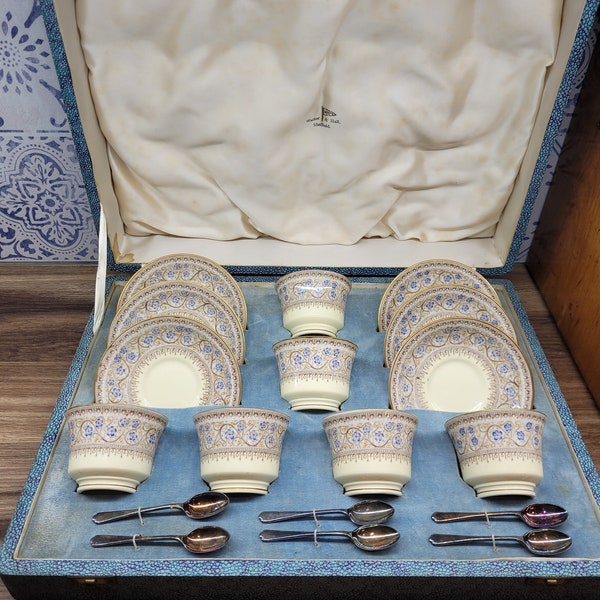 Royal Worcester Lady Evlyn Boxed Tea Set, Art Deco, 1930s Teaset, Collectible Tea Set, Afternoon Tea