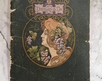 Antikes Reklame-Hutheft von Dunlap & Co. 1901