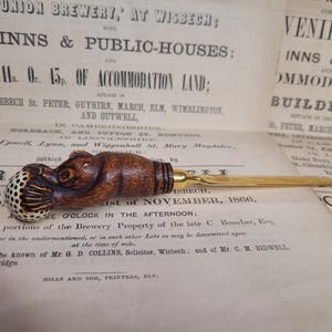 Abrecartas vintage con temática de golf, regalo para él, estilo Netsuke