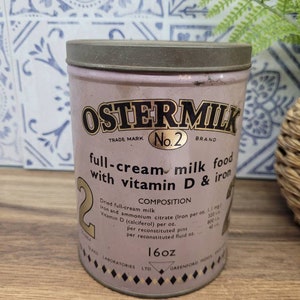 Vintage Advertising Tin Ostermilk Vintage Home Decor Shop Display