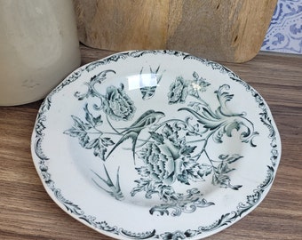 Beautiful Antique Transferware Plate, Nordic Plate, Svala China, Pictorial Plate, Collectible Plate, Antique Plate, Bird Decor