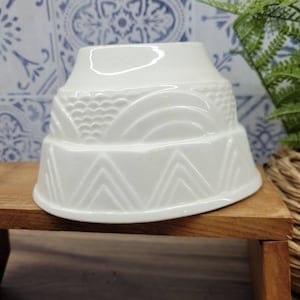 Decorative Antique Cermaic Jelly Mould Ironstone Kitchen Decor BLANC-MANGE Mould