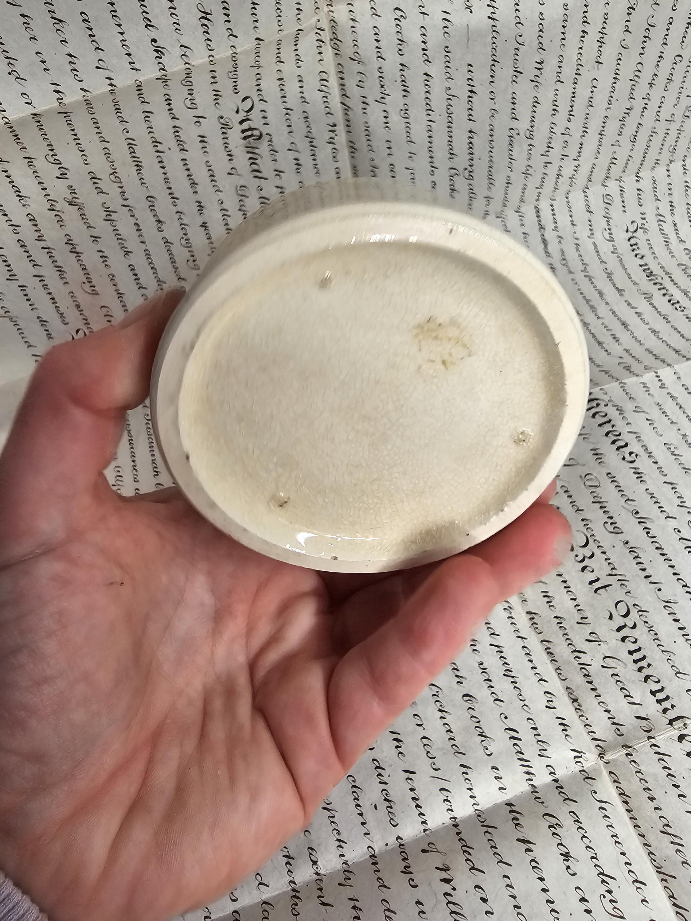 Antique Advertising Boots Chemist Shaving Cream Pot Lid and Base