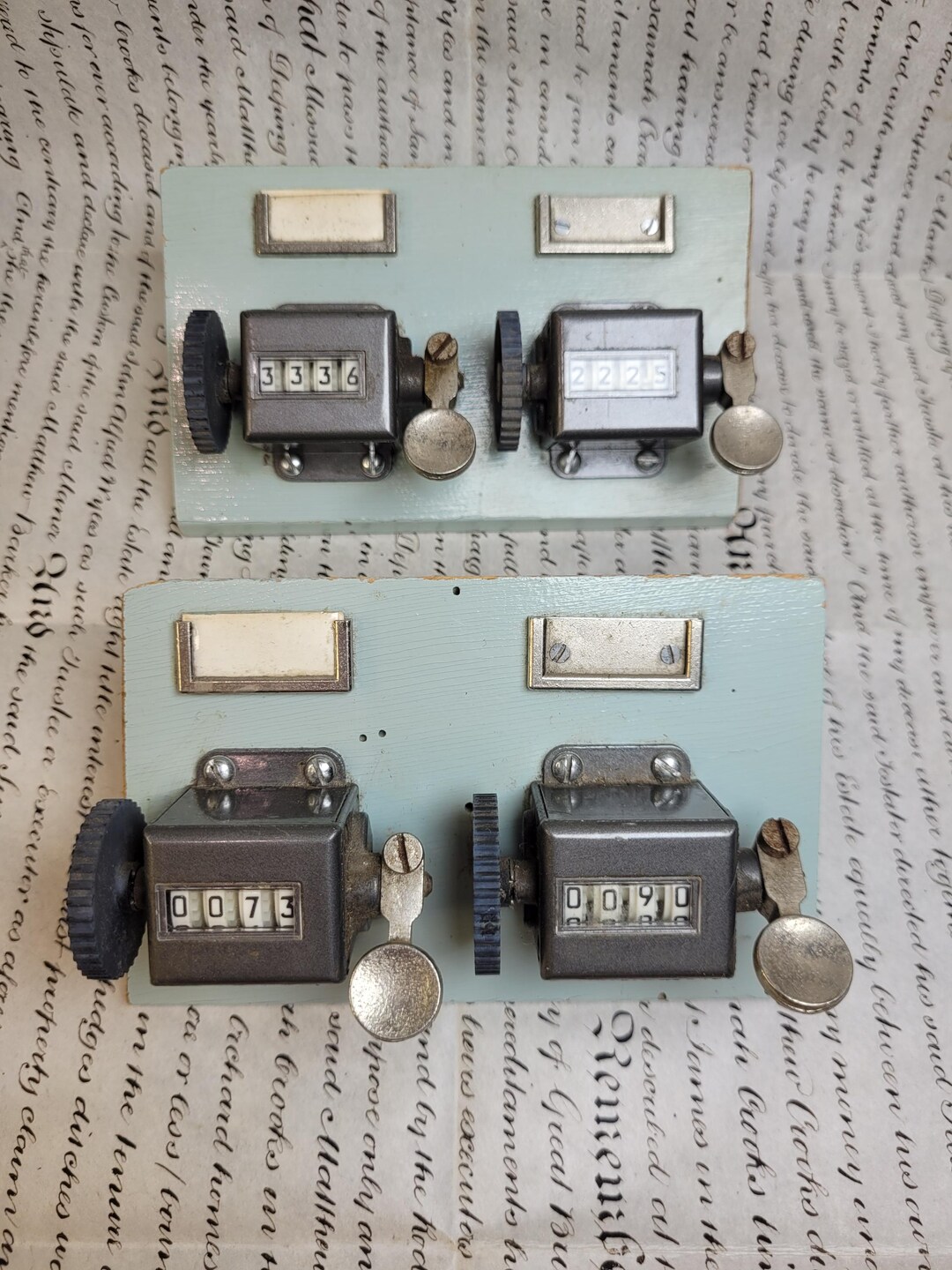 Pair of Vintage Counters, Counting Tool, Shop Decor, Vintage Desk Decor ...