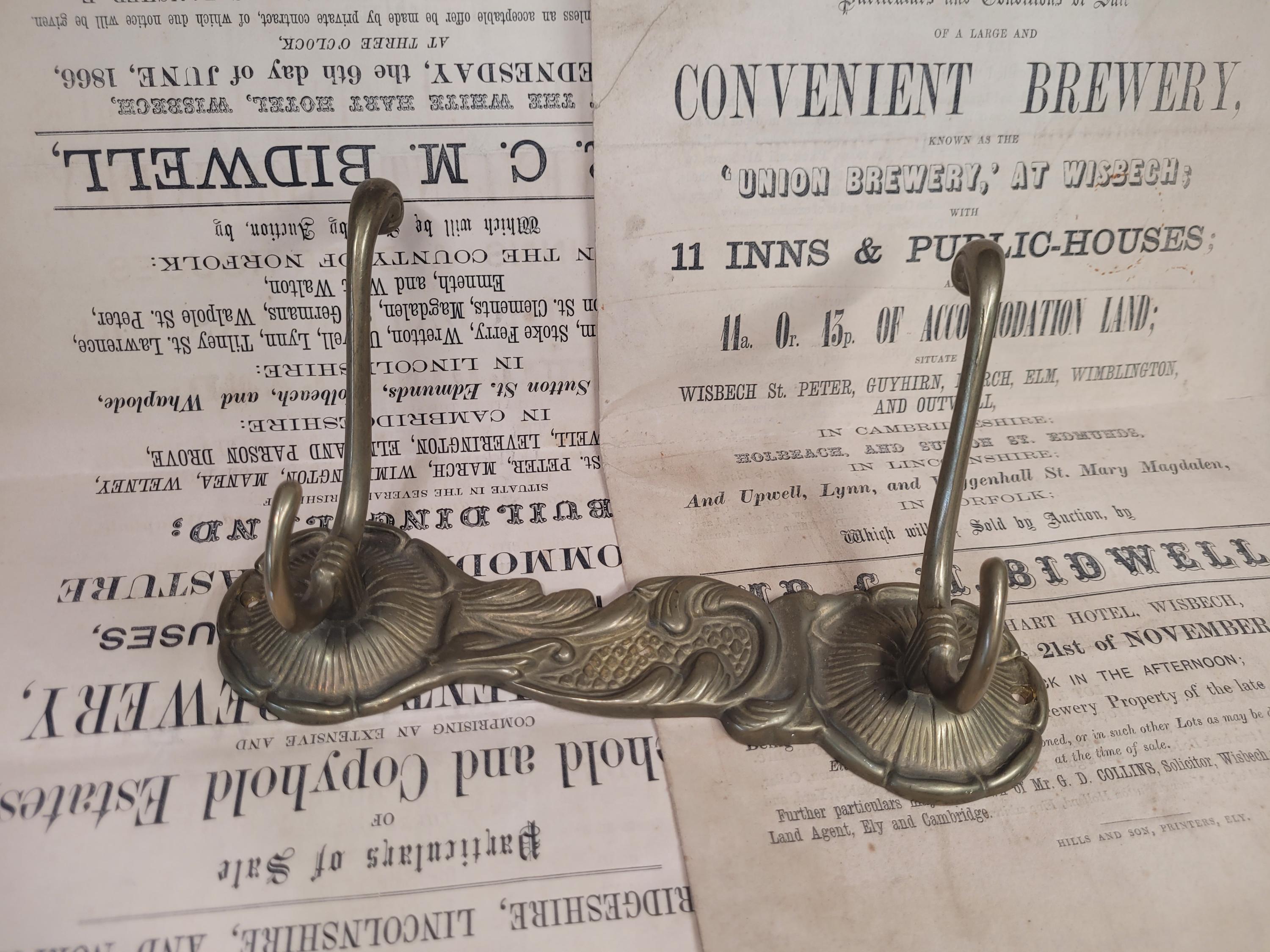 ヴィンテージアートヌブーコートフック、ヴィンテージ装飾