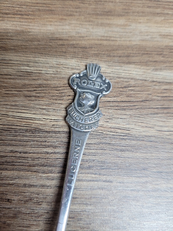 Vintage Silver Plate Collectible Rolex Spoon, Vintage Designer