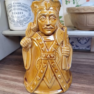 Vaso brocca vintage H. J. Wood Honey Glaze Pack Of Cards Series, decorazione vintage