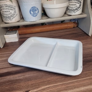 Vintage French Pillivuyt Divided Rectangular Plate, Vintage French Kitchen.