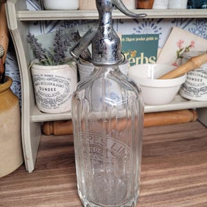 Vintagw Schweppes Seltzer Mineral Water Dispenser Glass Bottle, Vintage Barware