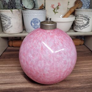 Mid Century French Pink Glass Lamp Base, 1950s Decor, 1950s Design Lamp