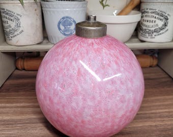 Mid Century French Pink Glass Lamp Base, 1950s Decor, 1950s Design Lamp