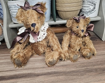 Pair of Vintage Mohair Bears, Collectible Bear, Teddy Bears