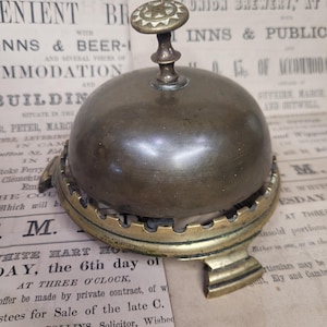 Wonderful Victorian Desk Counter Bell, Shop Decor, Desk Decor, Antique Bell