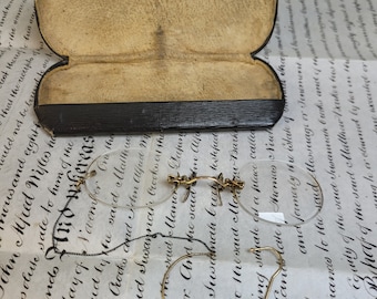 Vintage Pince Nez Pinch Nose Spectacles and Case, Vintage Glasses, Collectible Spectacles,  Vintage Curio