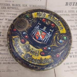 Vintage 1920s Chocolate Box, Old Chelsea Spirit Liqueur Box, Vintage Advertising, Shop Prop