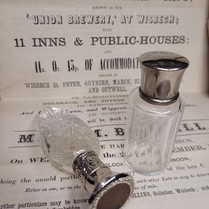 Vintage Glass Perfume Bottles, Vintage Vanity,  Glass Bottles