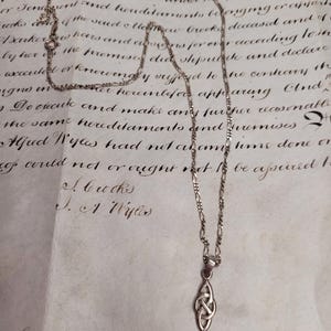 Vintage Silver Celtic Theme Necklace,  Pendant,  Vintage Hand Crafted Jewellery,  Gift for Her