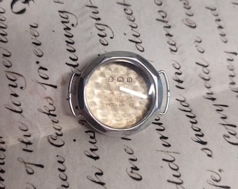 Vintage Hallmarked 1930s Silver Watch Cache Case Pat 269722