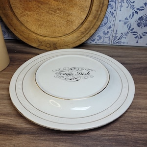 Antiker Devon Ware Zungenteller aus dem frühen 20. Jahrhundert | Englische Zungenschale aus Eisenstein | Metzger zeigen Vintage-Werbung