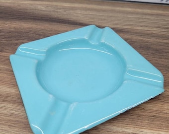Vintage Blue Enamel Ash Tray