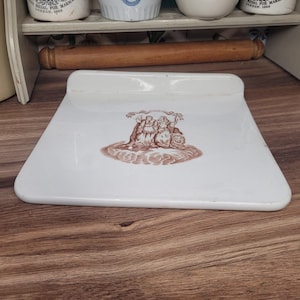 Antique Ironstone Scale Plate,  Antique White Ironstone,  Plate Decor, Antique Kitchenalia