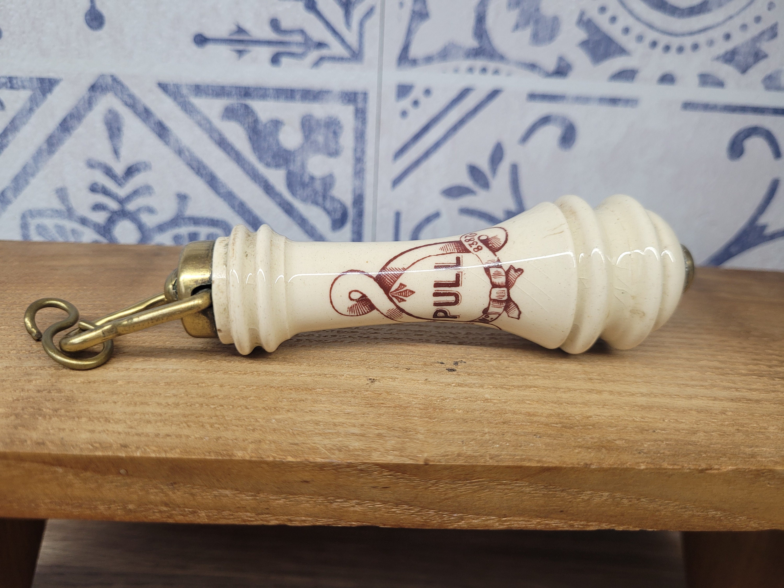 Antique White Ironstone Pull Handle Cistern Pull Chain Etsy