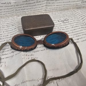 WWII British Army Desert Goggles M&Co Safety Goggles, War Memorabilia, Steampunk