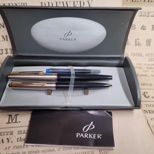 Vintage Ballpoint Parker Pen in Case, Vintage Desk, Advertising Pen, Parker Pen