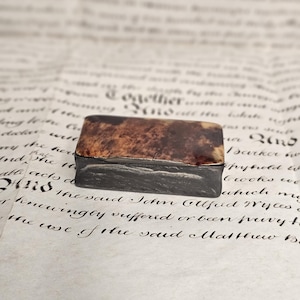 Small Miniature Antique Faux Tortoise Shell and Horn Trinket Box, Antique Curio