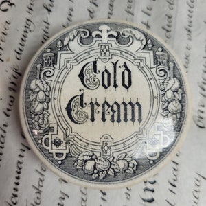 Antiker Topfdeckel Antike Apotheke Werbung Weiße Keramik Kalte Creme, Antike Apotheke