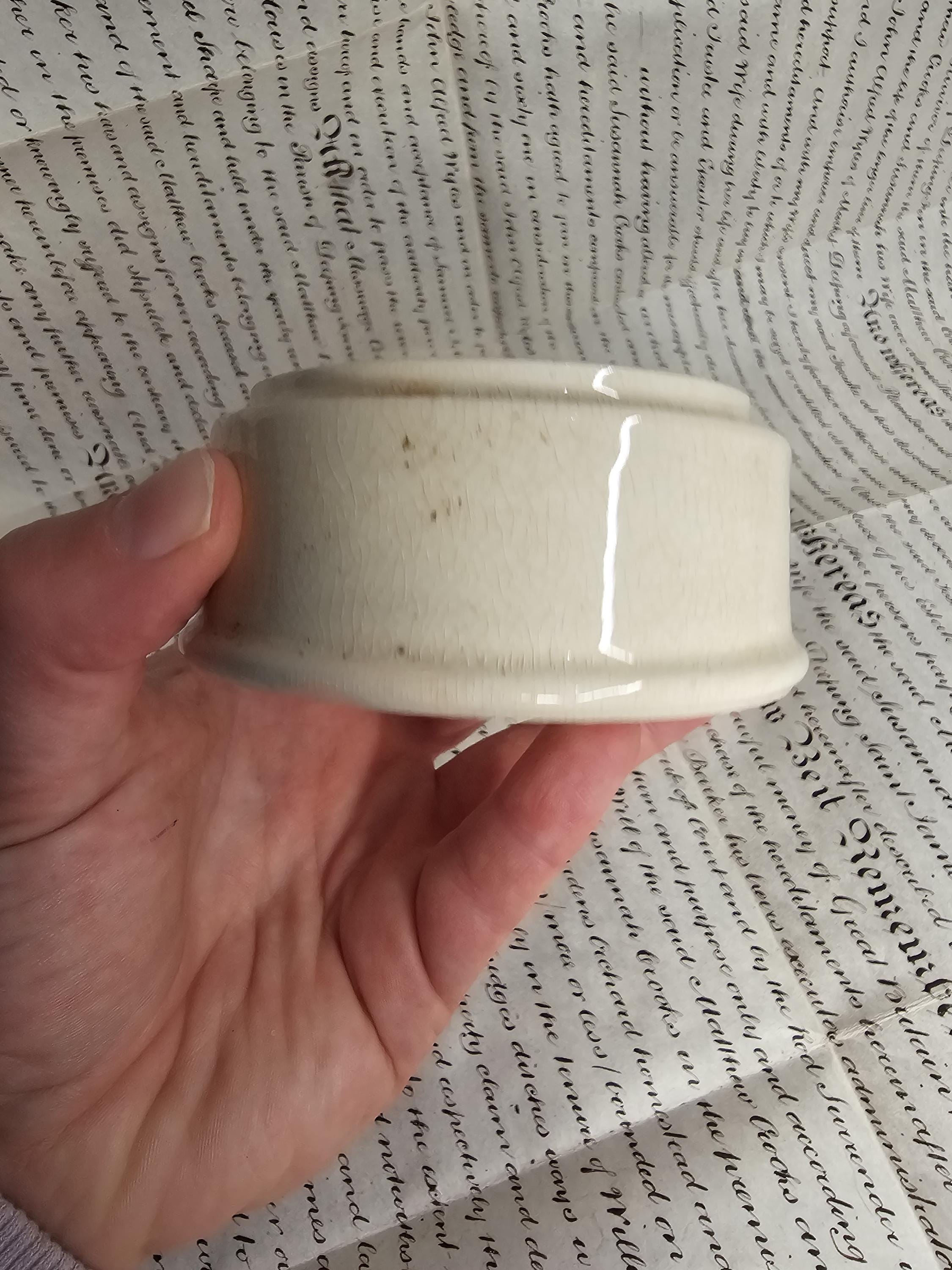 Antique Advertising Boots Chemist Shaving Cream Pot Lid and Base