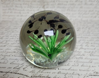 Wonderful Tadpole River Aquatic Glass Paperweight,  Collectible Paperweight,  Novelty Desk Decor