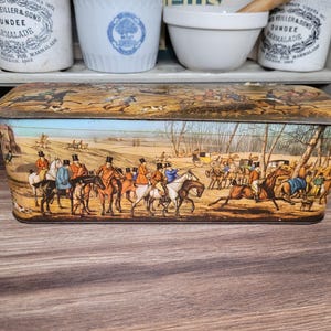 Vintage Jagdmotiv Kemps Keksdose, Sammlerdose, Vintage Tin Decor