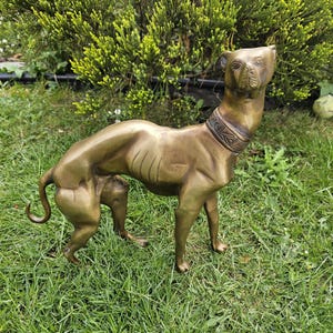 Brass Large Greyhound Vintage - Etsy