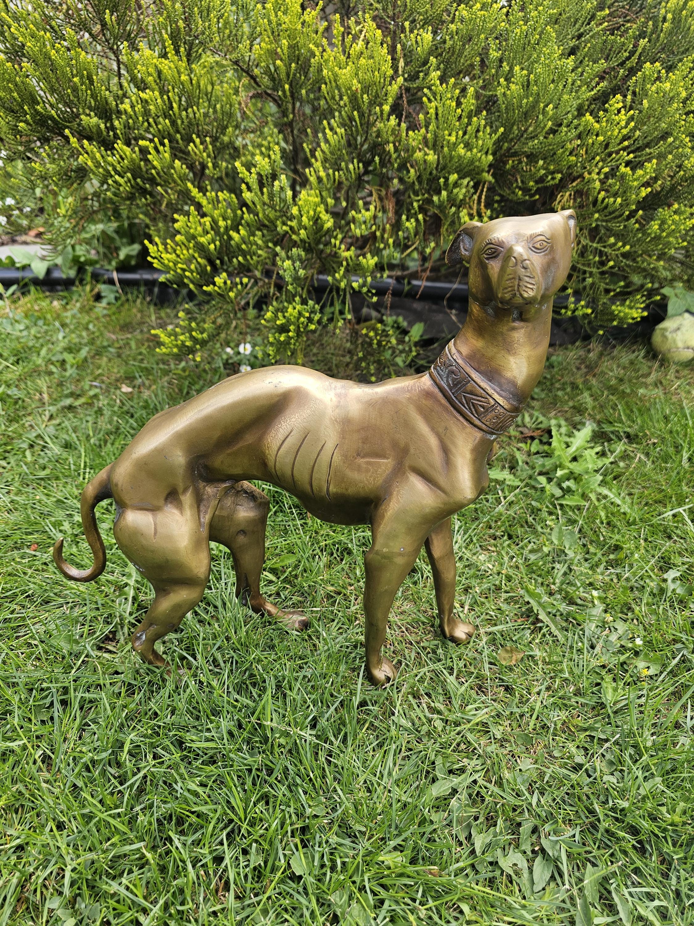 Brass Large Greyhound Vintage - Etsy