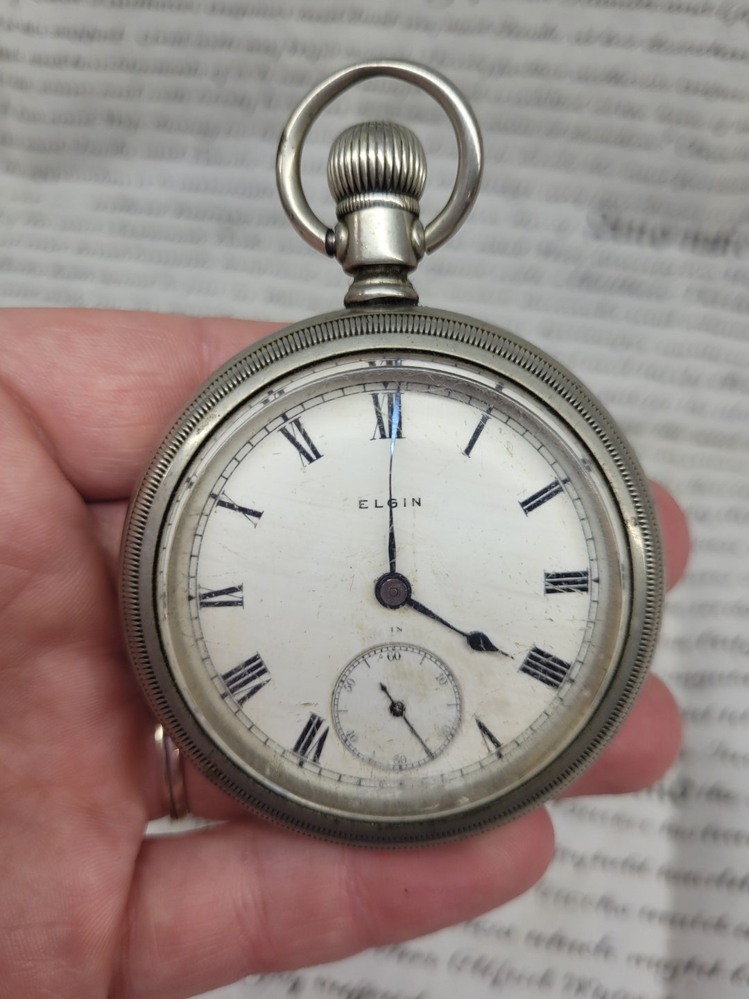 Elgin silveroid pocket best sale watch