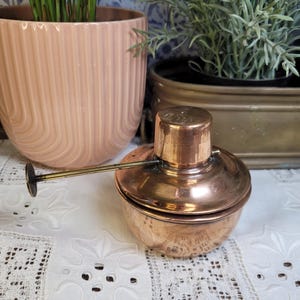 Antike Kupfer-Öllampe, Antique Decor, Copper Decor