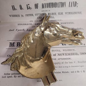 Vintage Pferdekopf Messing Schale, Aschenbecher, Visitenkarten Tablett, Messing Schmuckstück, Ring oder Schmuck Tablett,