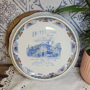Antique Advertising Plate,  Bread Plate, Butt Lane Co-operative Society 1929, Antique Kitchenalia