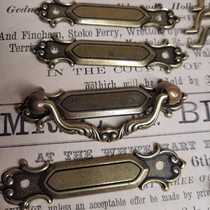 Vintage Brass Drawer Handles, Knobs, Restoration,  Salvaged Handles