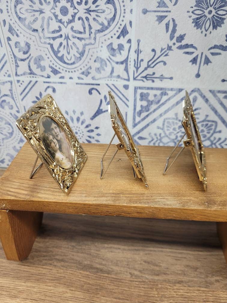 Set of 3 Miniature Art Deco Style Frames Vintage Photo Frames Etsy UK