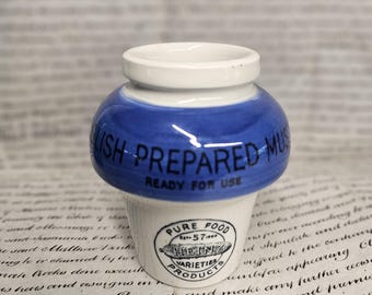 Antique Advertising Ironstone Jar, Batty & Co Heinz 57 Mustard Jar,  Antique Stoneware,  Antique Decor, Rare Advertising Jar