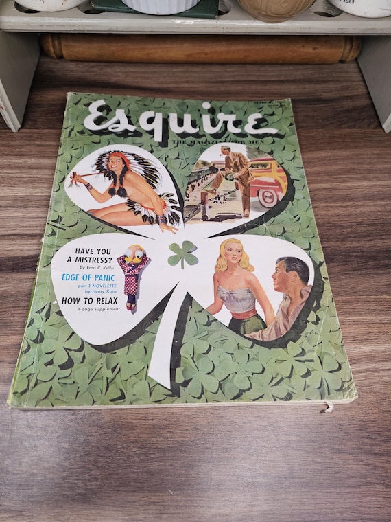 1950s Esquire Mens Magazine, Vintage Advertising,  1950s Advertising,  Collectible Mens Magazine