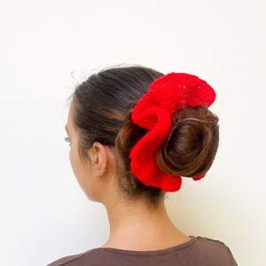 Giant Chunky Scrunchies Multicoloured handmade Red