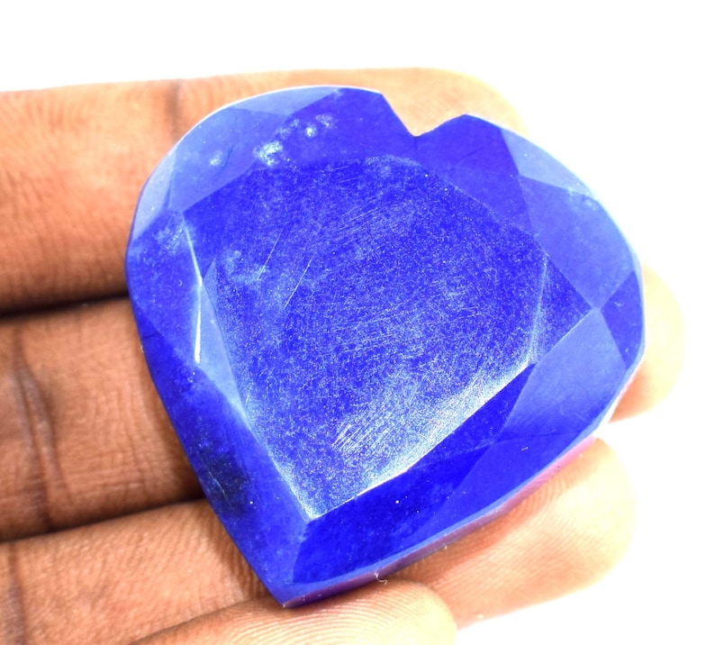 Valentine Gift Heart Shape Blue Sapphire Loose Gemstone 222.25 Carat Natural African Fresh Arrival